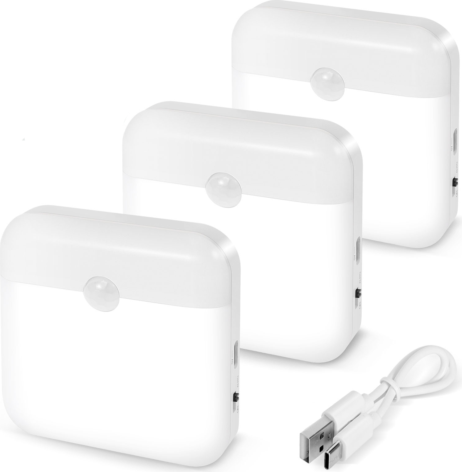 Set Di 6 Luci LED Touch A Batteria – Adesive Senza Fili, Con Nastro Biadesivo, Per Armadi, Corridoi E Scale (batterie AAA Non Incluse)