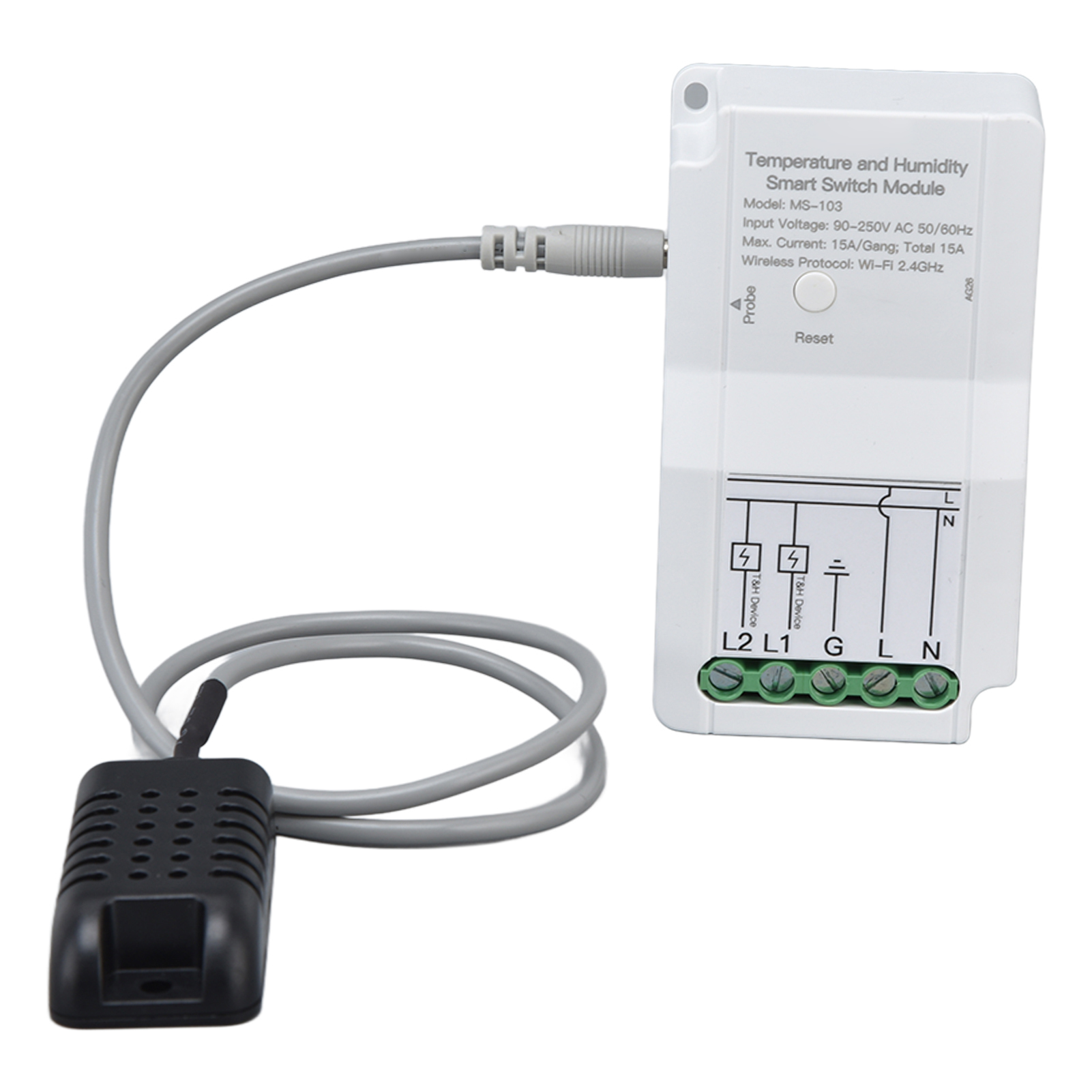 Modul prepínača teploty a vlhkosti WIFI, regulátor teploty a vlhkosti WIFI, regulátor inteligentného termostatu, modul riadenia termostatu WIFI, modul prepínača teploty WIFI, inteligentná sonda na monitorovanie teploty