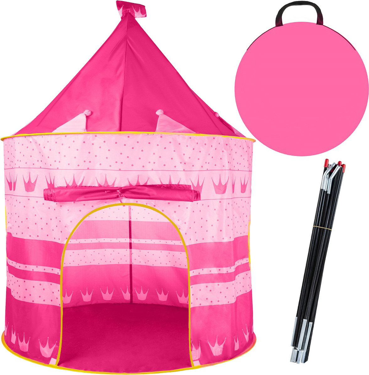Tente Château De Rêve Pour Enfants – 120x105x128 Cm – Intérieur – Polyester & Métal – Jeu, Lecture, Dodo – Cadeau Noël