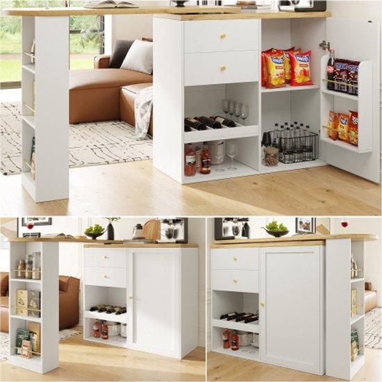 OEM 360-Grad-Baumwippelei (Hauptteil 105 x 39 x 102 cm), mit 4 Lademöglichkeiten und offenen Aufbewahrungsvakuen, geeignet für Esszimmer/Bürozimmer/Wohnzimmer usw., weiß 2026