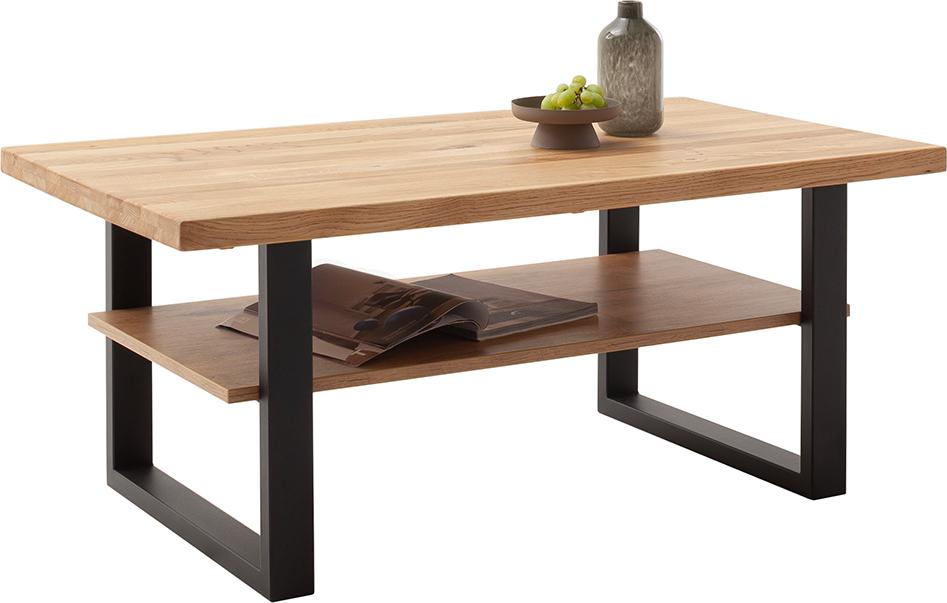 Wohnzimmer Couchtisch mit 115 cm Breite in Eiche teilmassiv - KUMASI-06