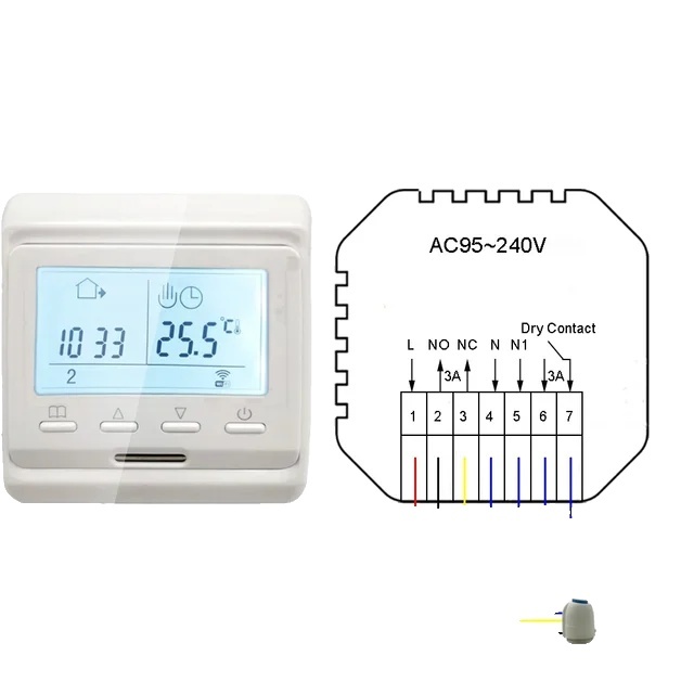 Inteligentný termostat WLAN, programovateľné ovládanie, regulácia teploty elektrického vykurovania, vodný plynový kotol WiFi
