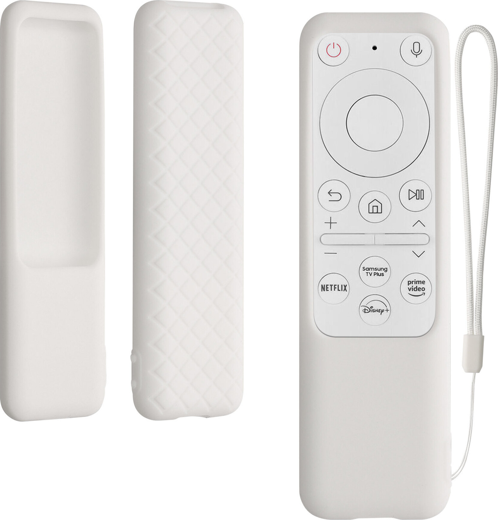 kwmobile Hülle Fernbedienung kompatibel mit Samsung BP59-00149B / BP59-00149A / TM2261S (M7 M8 Monitor) Hülle - Silikon Case für TV Zubehör in Weiß KWM000024XS002C