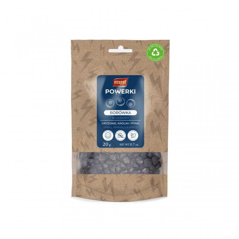 Gefriergetrocknete Heidelbeeren Für Papageien, Nagetiere Und Kaninchen - 20G Powerki Vitapol