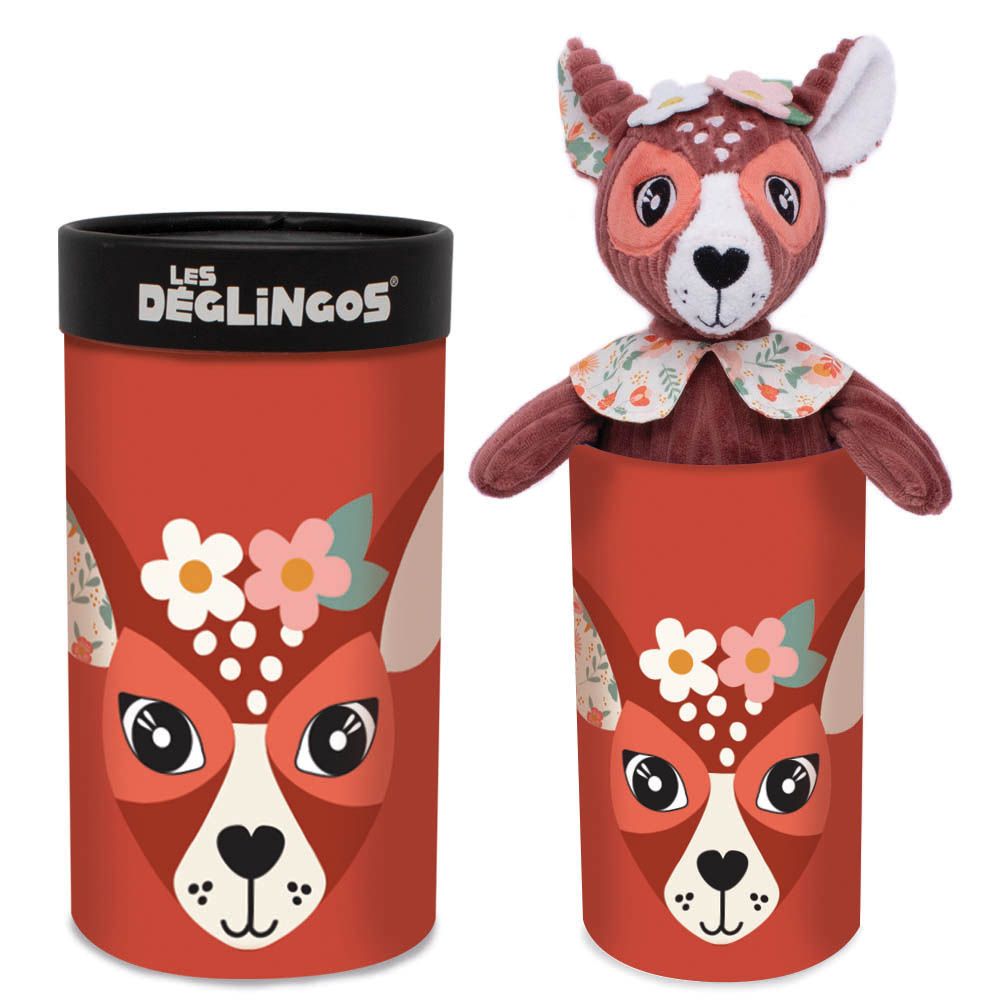 Les Deglingos Les Deglingos Les Deglingos Großes Plüschtier Reh in Schachtel