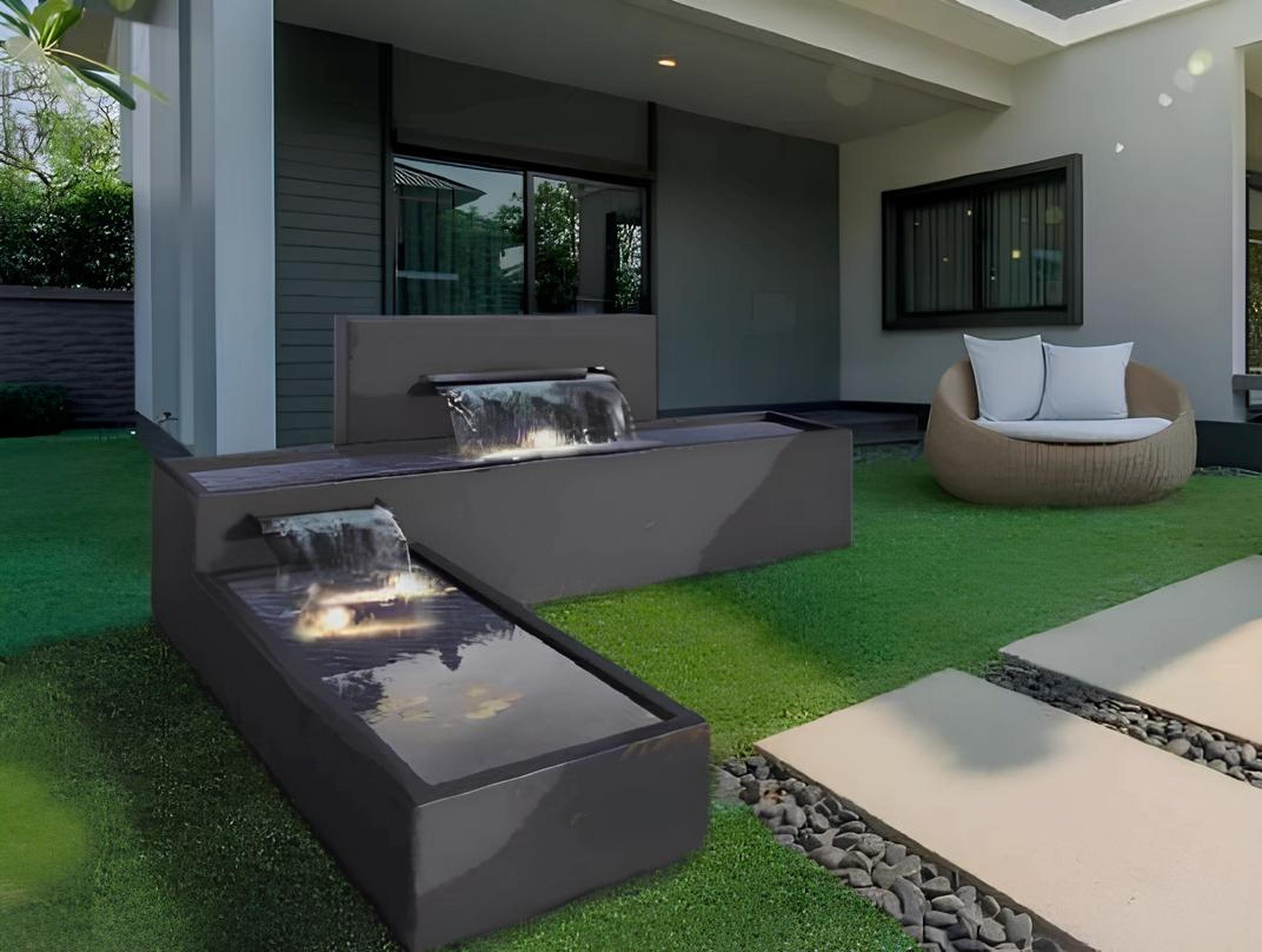 AEA Gartenwasserfall Wasserfall Außenwasserfall Wasserspiel Kunstwasserfall