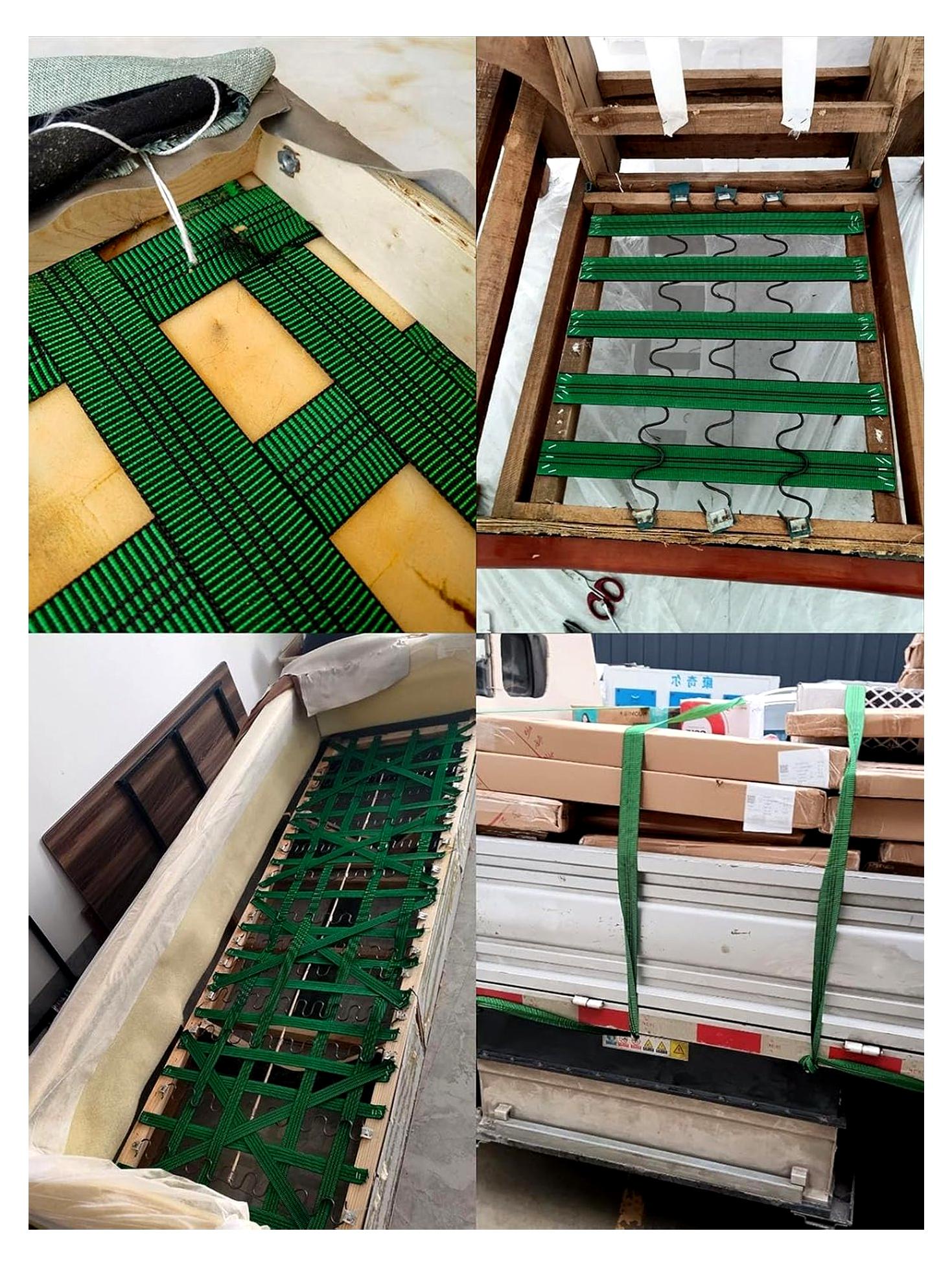 Markenlos Elastisches Polstergewebe, 50 mm x 20 m, Grünes Gurtband, Synthetisch/95%, Latex/5%, Einfarbig