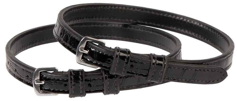 Harrys Horse Sporenriemen Croco schwarz NEW-67274