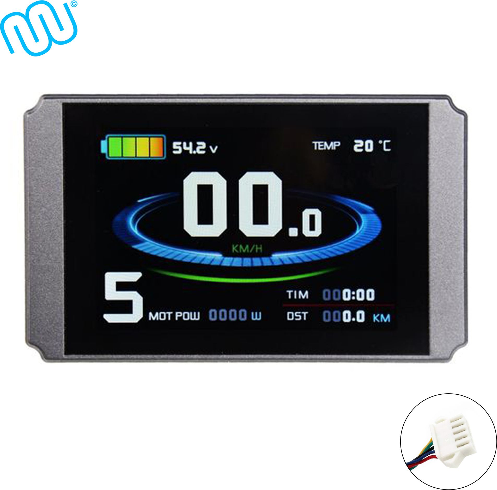 windmeile | Display KT-LCD8H mit neuem Interface, Professional, neue Benutzeroberfläche, LCD-Display, Beleuchtet, Multifunktional, E-Bike, Pedelec, 24V/36V/48V
