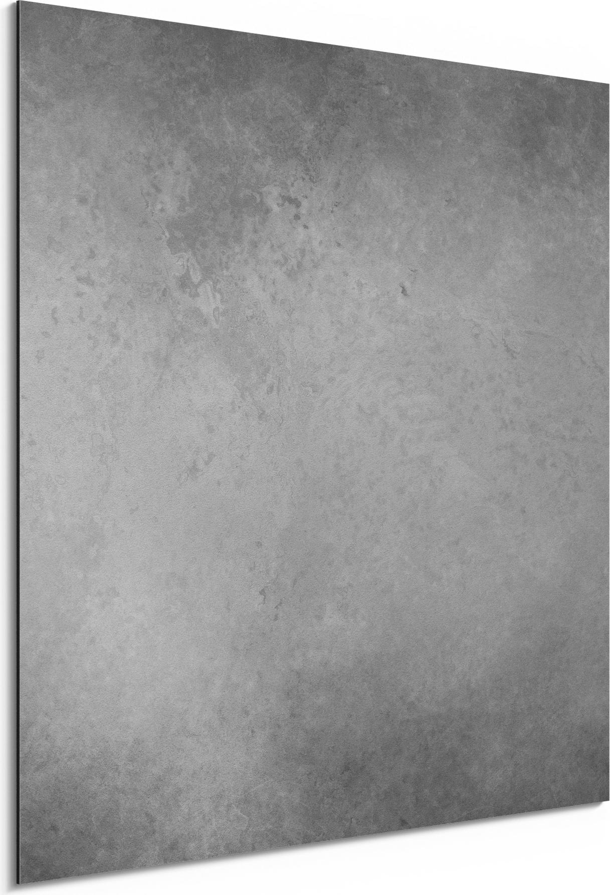 DEQORI Alu-Dibond Bild Weiß 50x50 cm 'Leere Schultafel' Wandbild Metall dünn Design AD-50-50-W-1951-UV