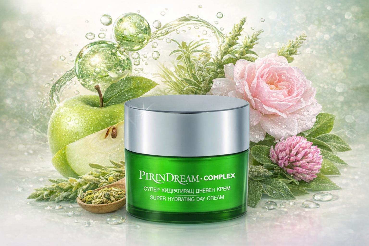 BODI BEAUTY Pirin Dream Complex tagescreme mit Matrixyl 3000, mursal tee, rosenwasser und rotklee, gesichtscreme für Damen , ohne parabene 50ml