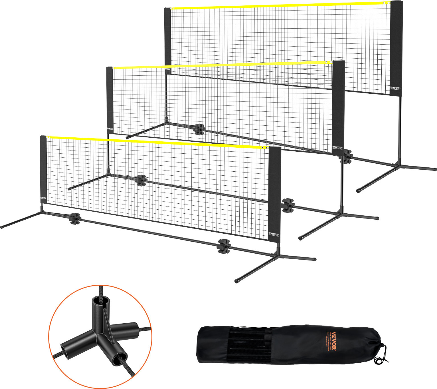 Rete Badminton 5m Badminton portatile Rete Pallavolo Rete Tennis Blu