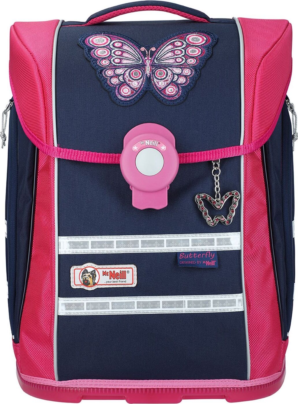Zaino Scuola McNeill LUCA Bloom Rosa | 30 Litri | Leggero E Riflettente | Con Cintura Toracica E Addominale