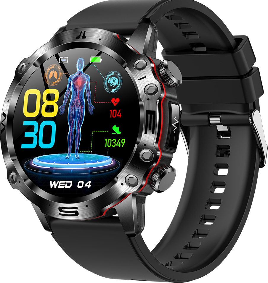 1,43 "Smartwatch ženy Muži, s funkciou telefónu Fitness Tracker Watch Športové monitorovanie zdravia BT5.2 S0S funkcia núdzového volania IP68 Vodotesné, nemecké
