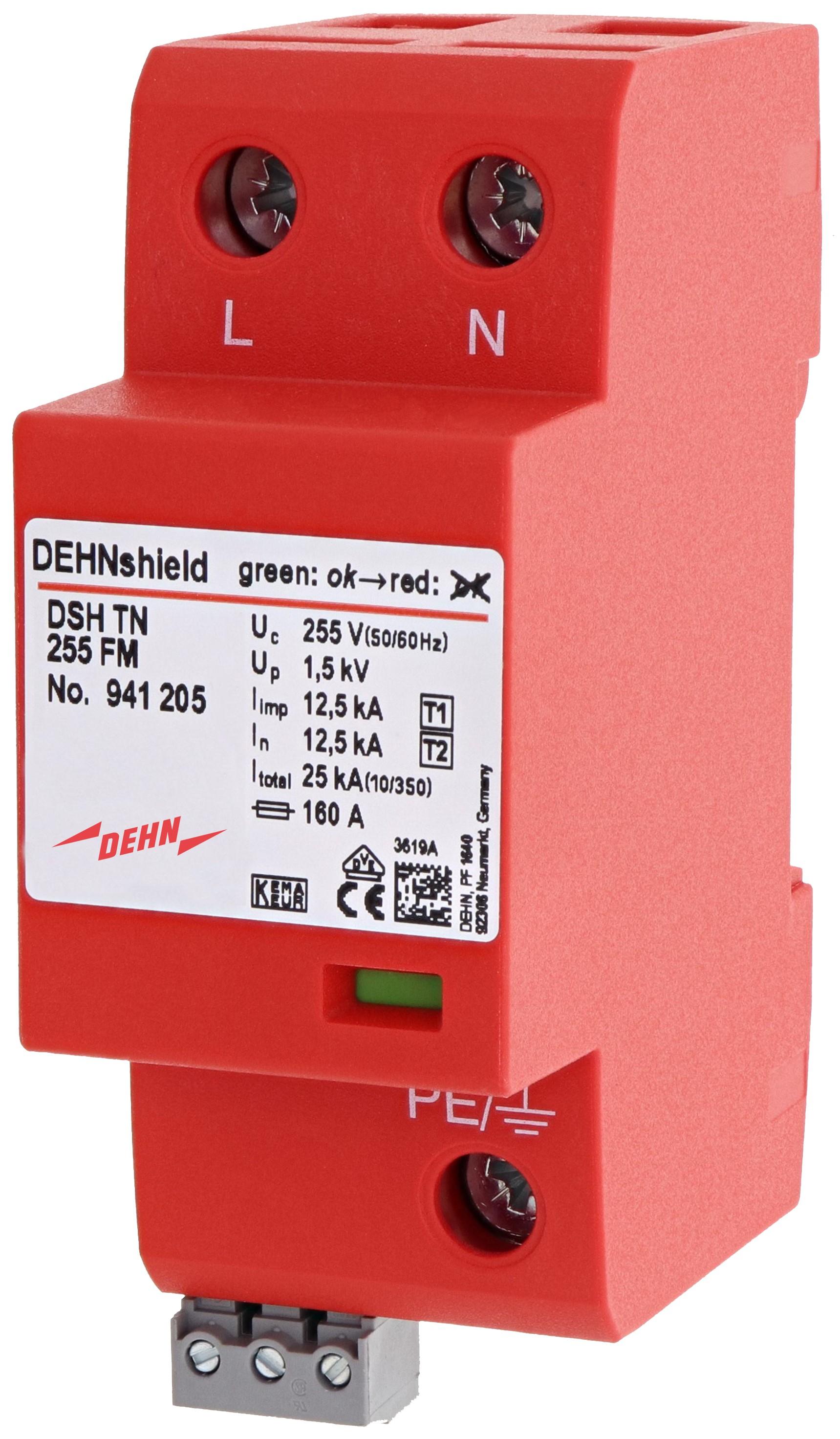 DEHN 941205 DSH TN 255 FM DSH TN 255 FM Kombiableiter DEHNshield Typ 1+2 f.1ph