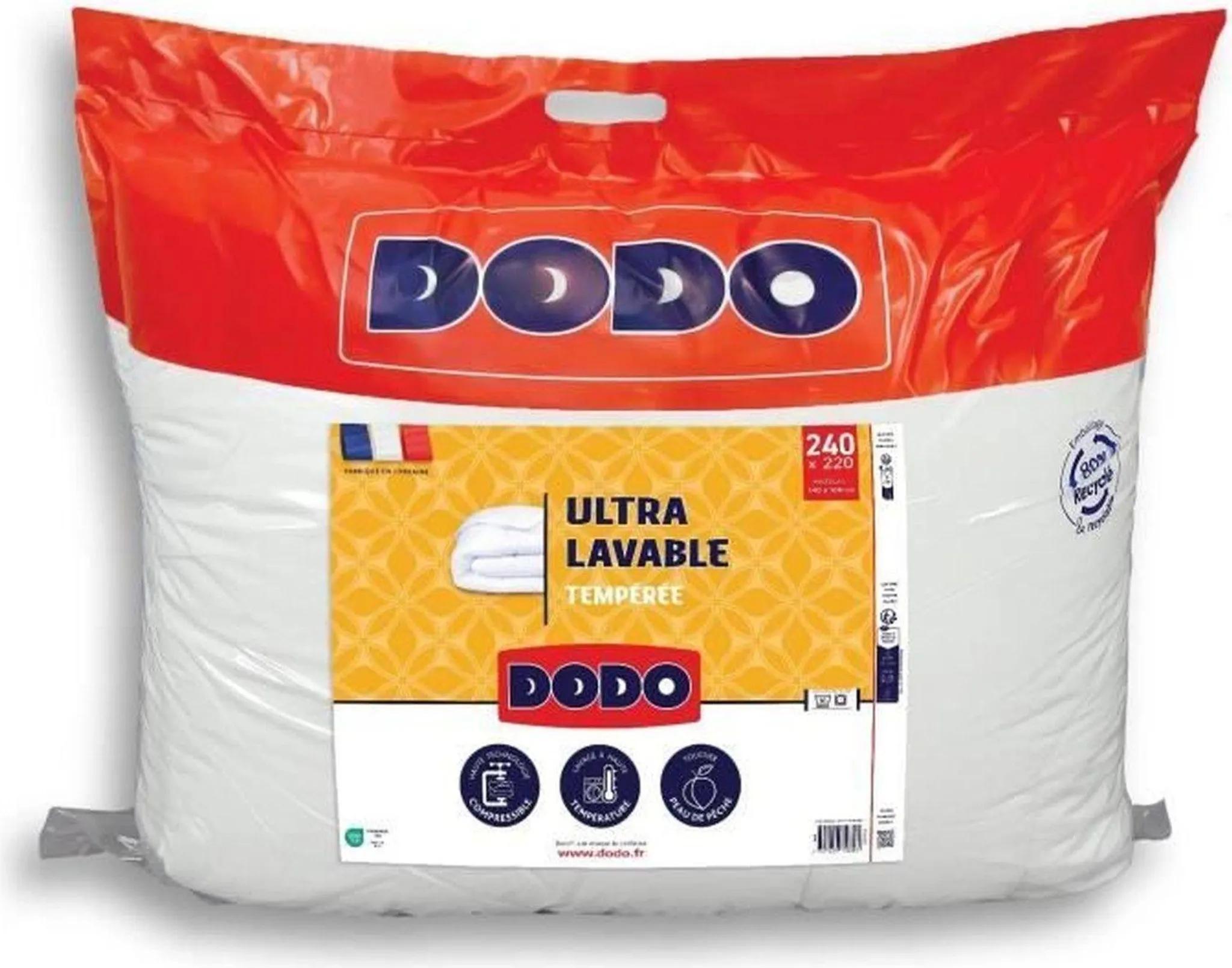 DODO - Temperierte Bettdecke 300 g/m² - ULTRA WASCHBAR - 220 x 240 cm - Weiß