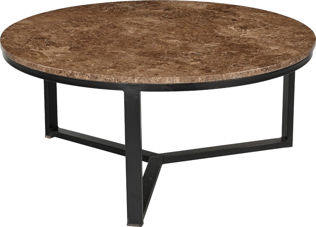 Natur24 Couchtisch Brix 60 x 60 x 32 Naturstein Stahl 31184