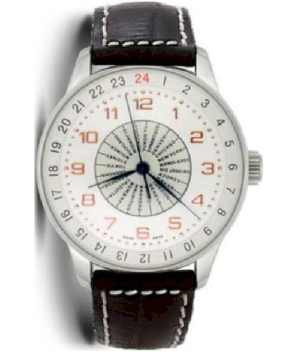 Zeno-Watch - Náramkové hodinky - Pánske - Chrono - X-Large Retro svetový časovač - P554WT-f2