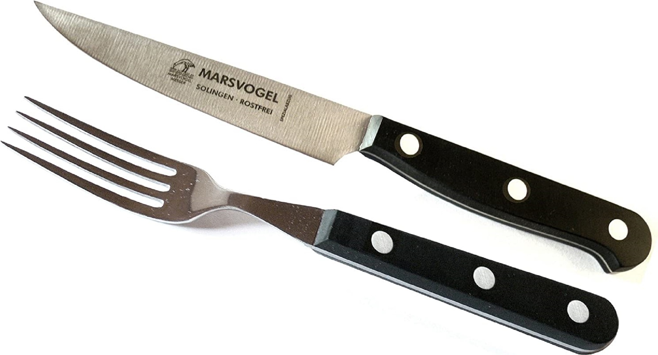 Marsvogel | Brotzeitbesteck Set | Brotzeitmesser + Brotzeitgabel | 2 tlg | Steakbesteck