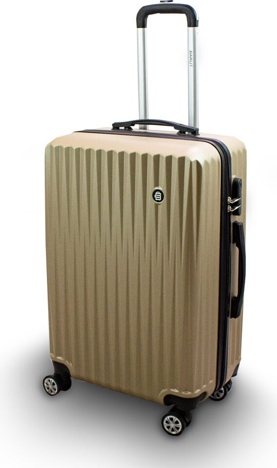 Barut Trolley Hartschalen Koffer Hartschalenkoffer Hardcase Größe L - Modell General (Champagne) MS-17300