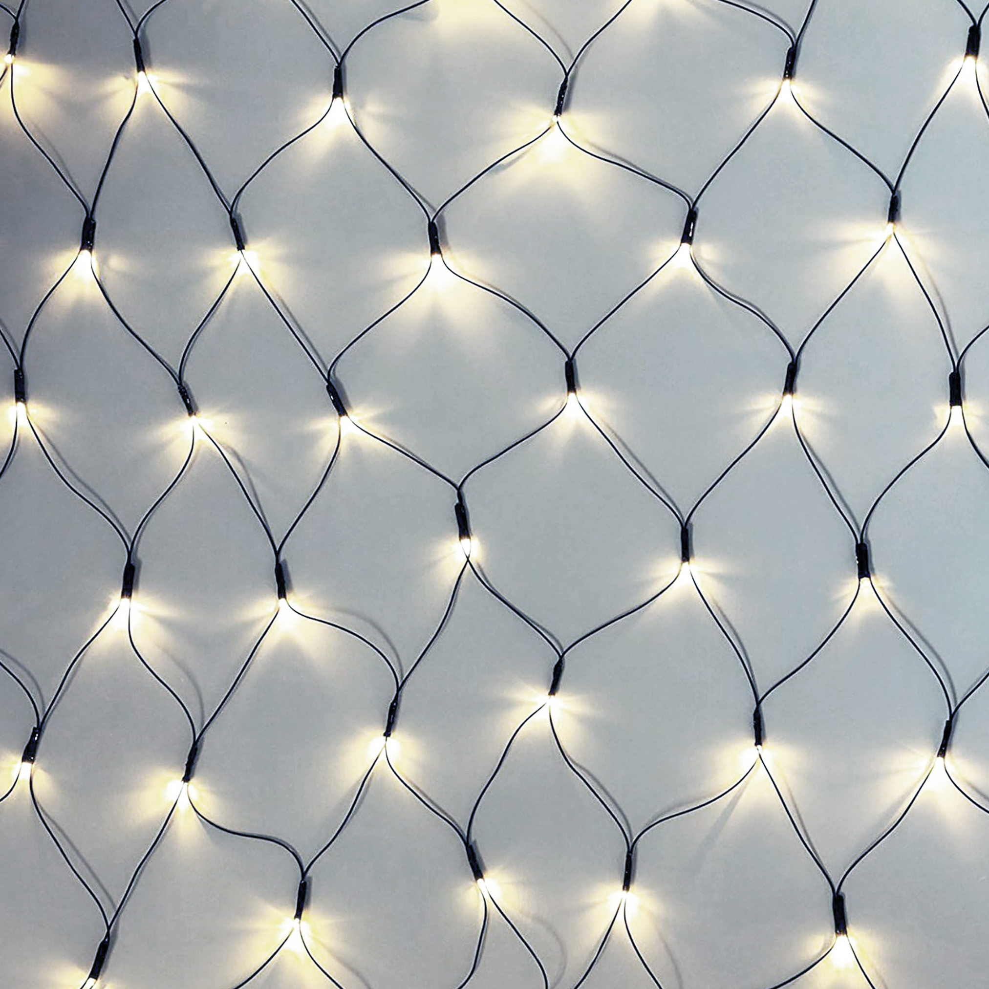 Rosikey Solar Lichterkette Außen Outdoor Led Lichternetz, 1.5x1.5M Wasserdichte Lichtervorhang Netzlicht Für Party Garten Büsche Balkon Deko, Weiß