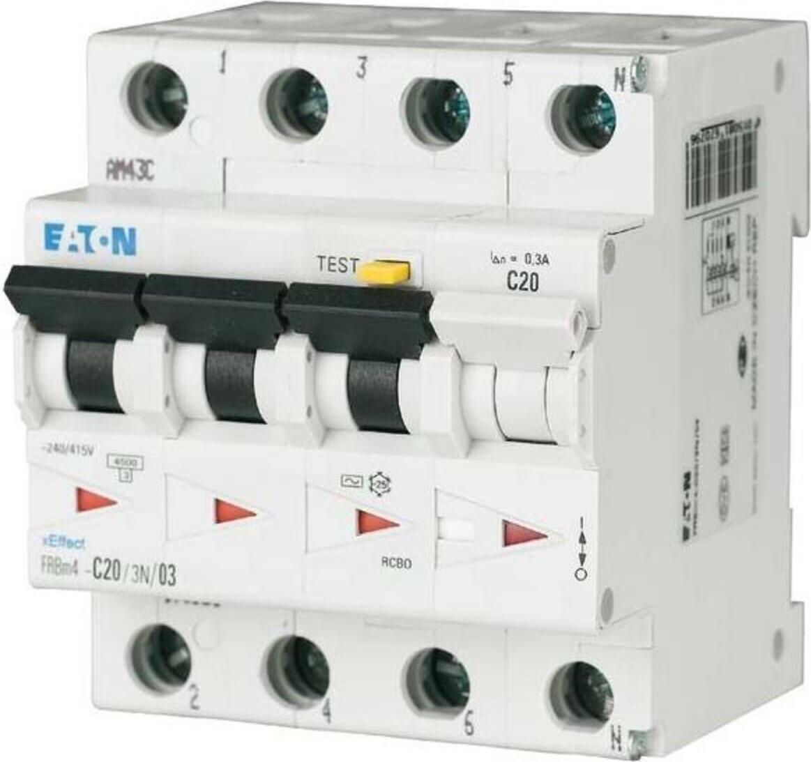 EATON FRBM4-C32/3N/003-A FI/LS 171002 32A 30mA LS-Kennlinie-C 3p+N FI-Char:A