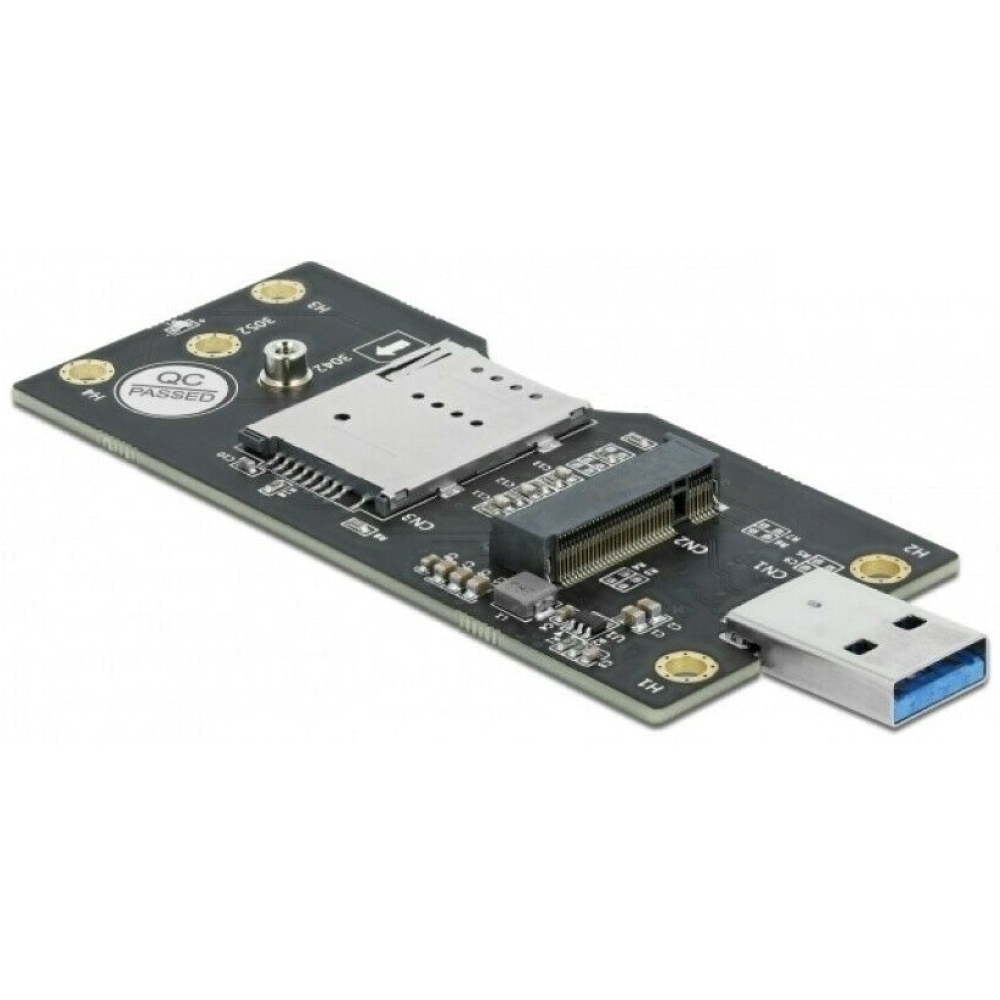 DELOCK Konverter USB-A 3.0 Stecker zu M.2 Key B mit SIm Slot