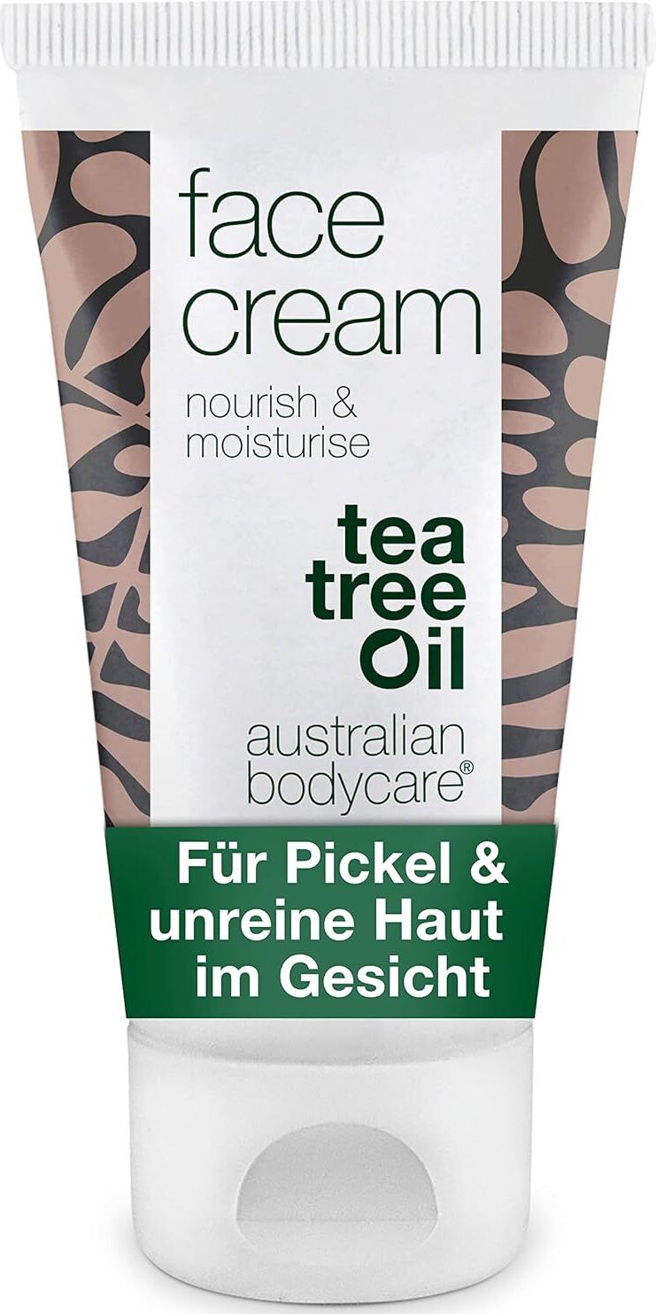 Australian Bodycare Teebaumöl Gesichtscreme 50 ml | Männer & Frauen mit unreiner, fettiger, trockener Haut & Mischhaut | Creme für Pickel & zu Akne neigender Haut