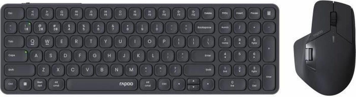 Tastatur mit Maus Rapoo 9760M Grau AZERTY S71023628