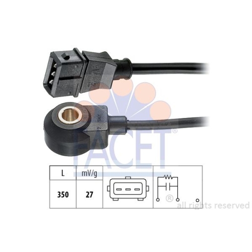 Klopfsensor Facet 9.3051 Italy - Oe Equivalent für