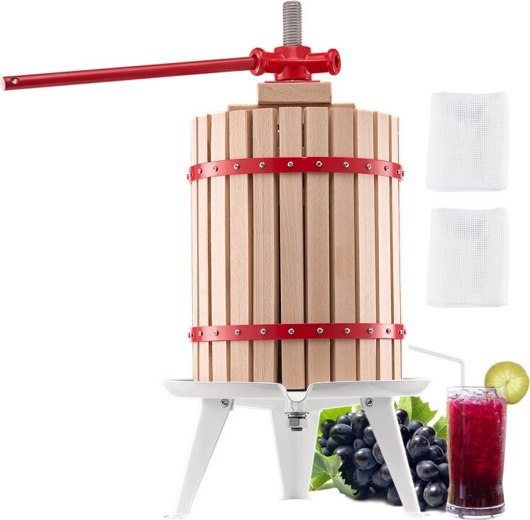 StarTech Manuelle Obstweinpresse 18L - Weinherstellung mit Holzkorb - Handbetriebene Presse für Obstwein GJYZJLSSM18LC9D1UV0
