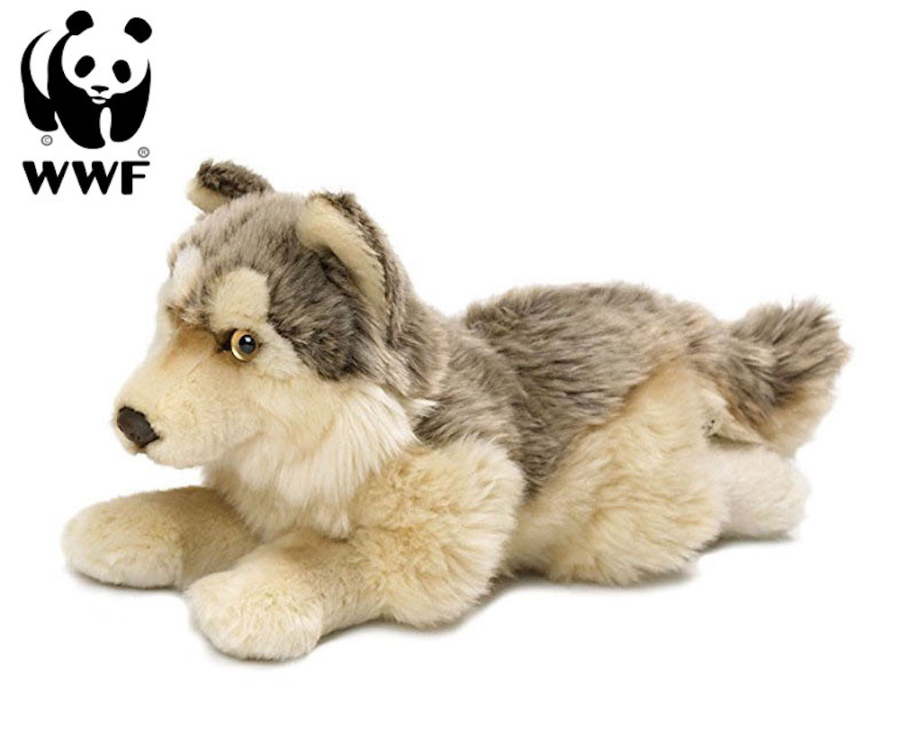 WWF Plüschtier Husky lebensecht Kuscheltier Stofftier Hund NEU 23cm 