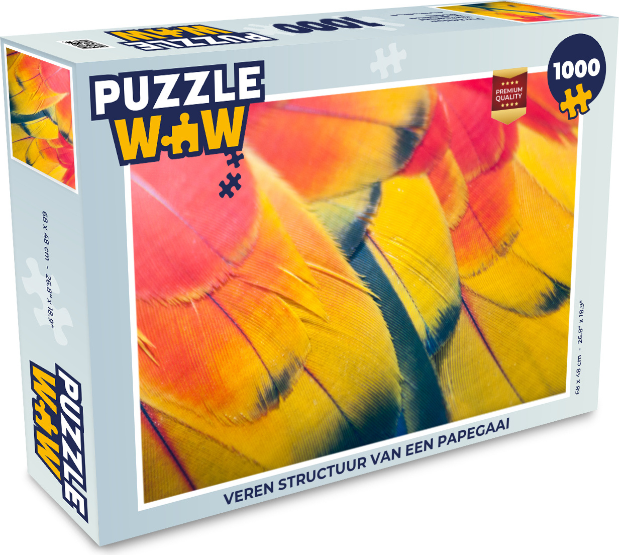 MuchoWow® Puzzle 1000 Teile Gefiederstruktur eines Papageis - Erwachsene - Rätsel 136|1332072