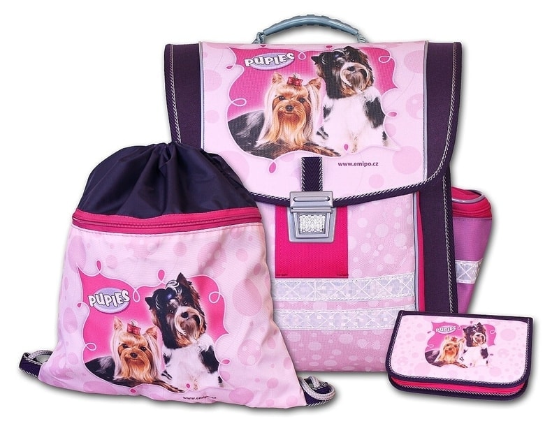 EMIPO SCHULE Aktentasche Set Pupies 3-Stück