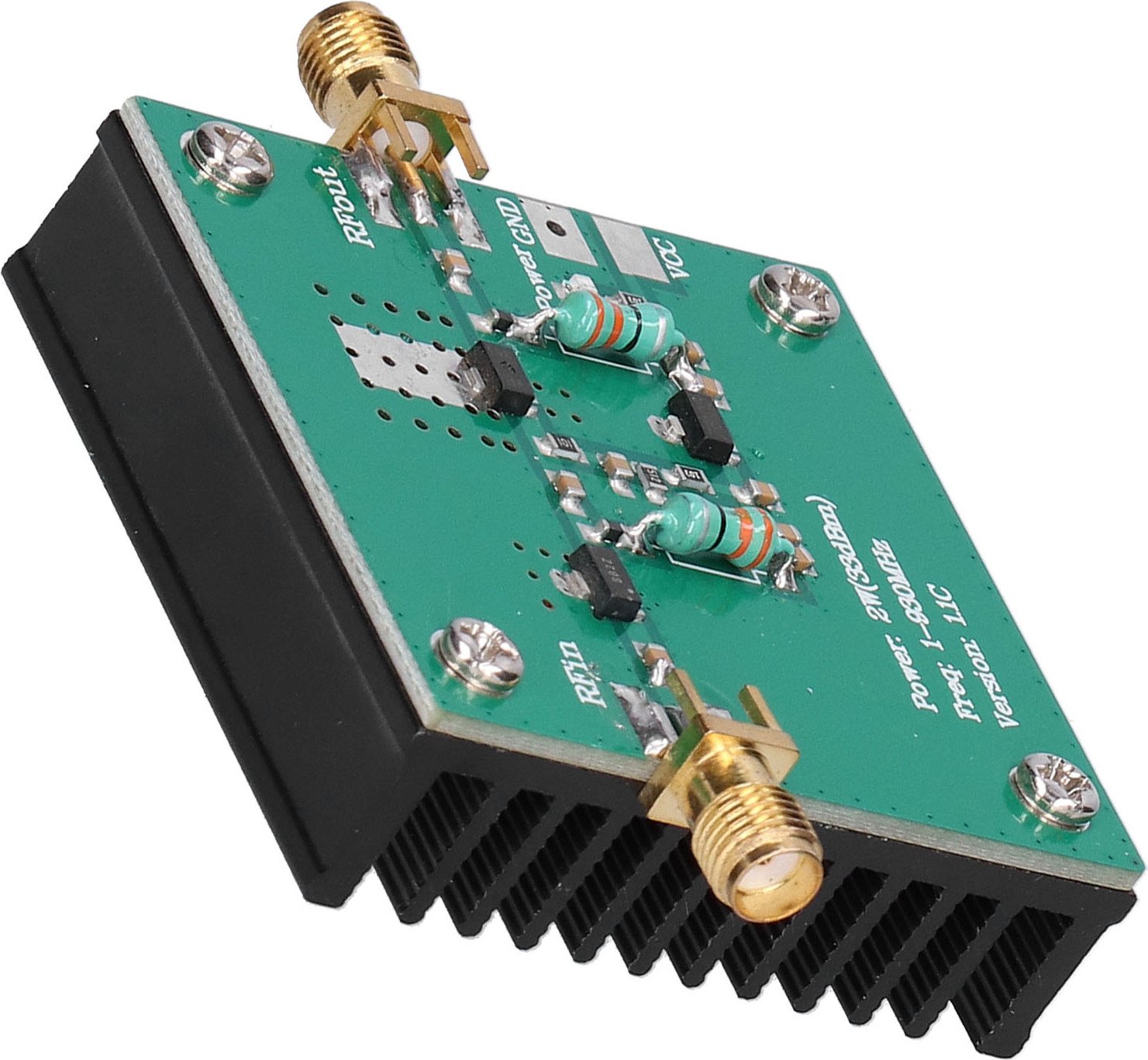Cocosity 12VDC RF Power Wideband Amplifier Verstärkungsmodul 1-930MHz Arbeitsfrequenz 2.0W