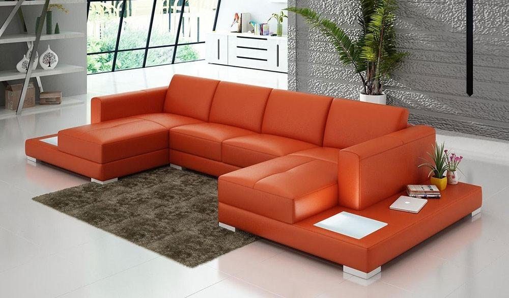 Wohnzimmer Ecksofa Leder Sofa Polster