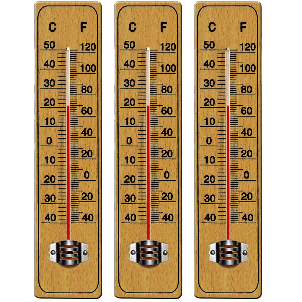 2x Analoges Thermometer Metall-Thermometer für innen/außen Auswahl variiert 