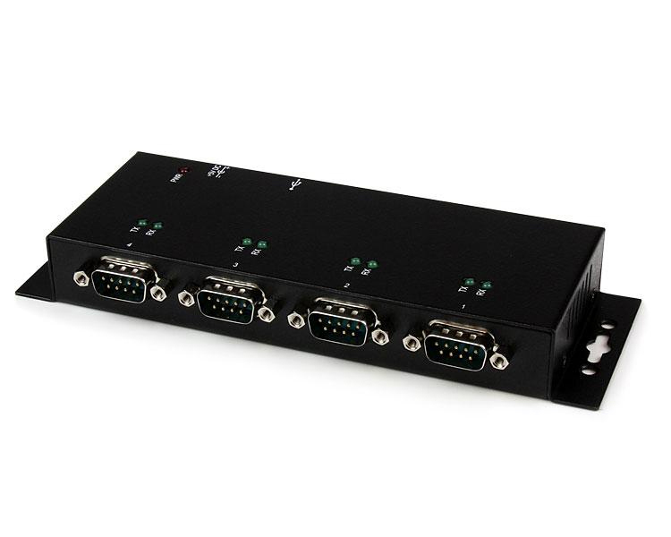 StarTech.com 4 Port USB auf DB9 RS232 Serieller Adapter-Hub - Industrielle DIN Schienen- und Wand-Montage - USB - 4 x Number of Serial Ports External - 1 x Number of USB Ports ICUSB2324I