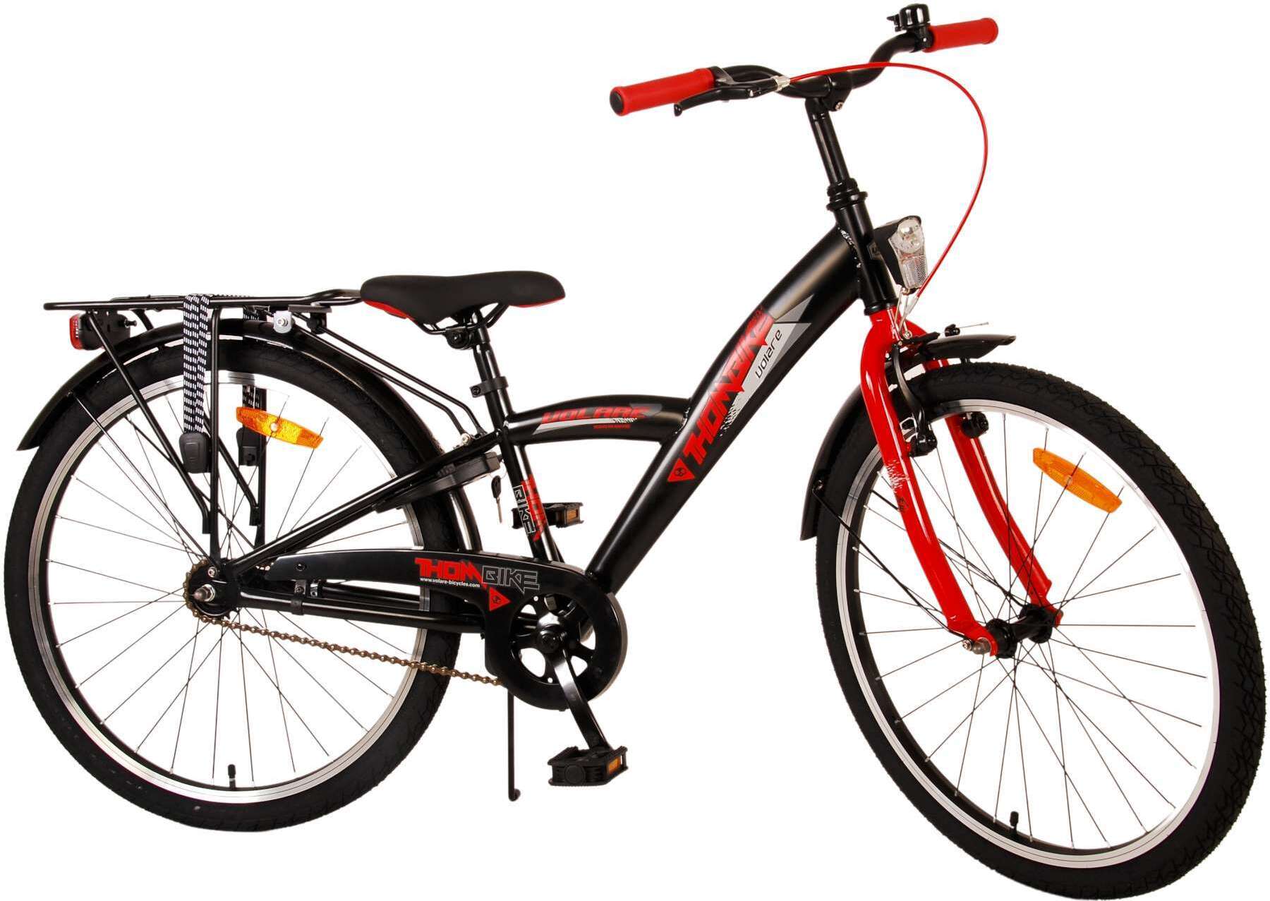 TPFSports Thombike Kinderfahrrad - Jungen - Rücktritt + Handbremse - 24 Zoll - Rot Image