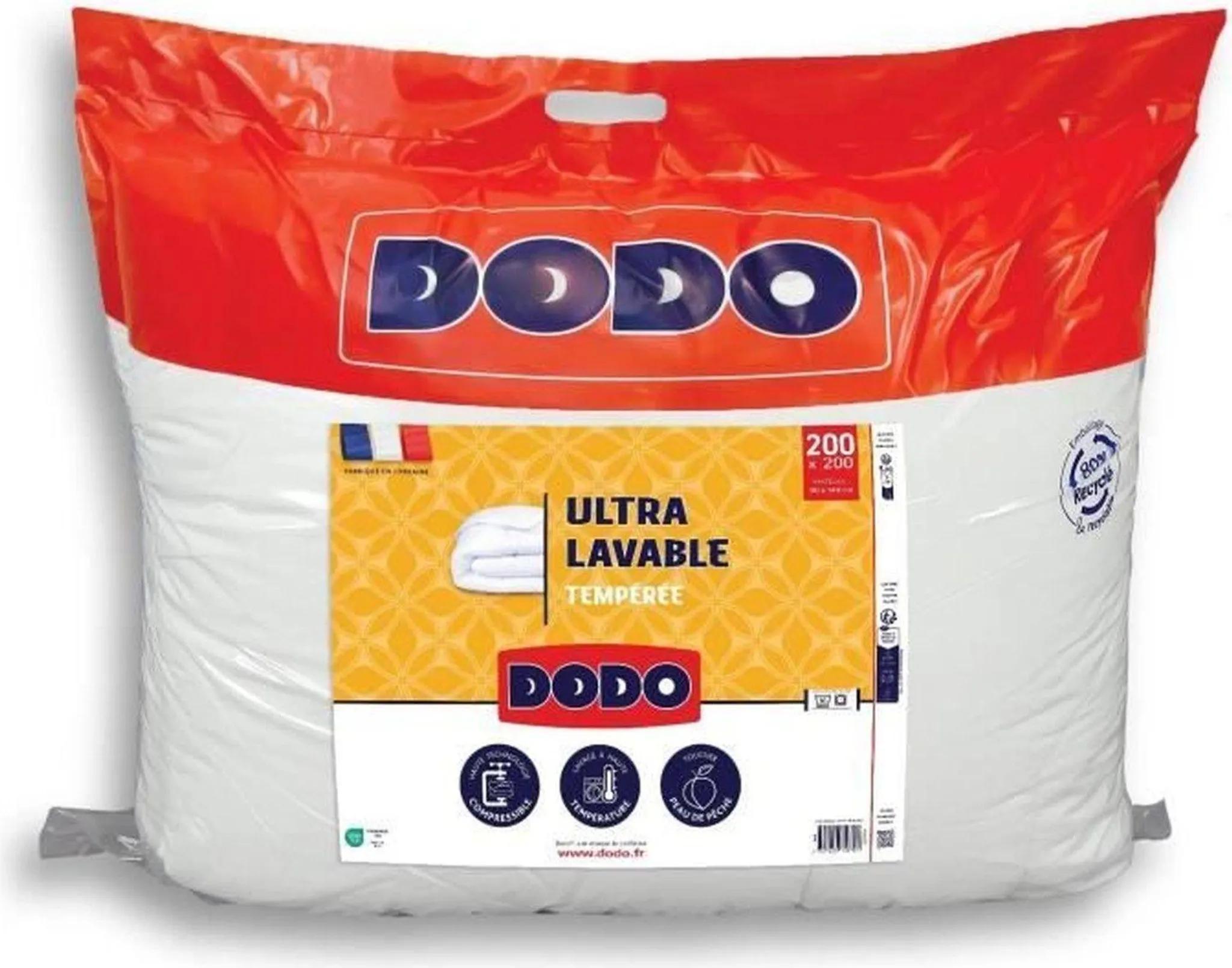 DODO - Temperierte Bettdecke 300 g/m² - ULTRA WASCHBAR - 200 x 200 cm - Weiß