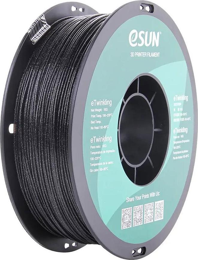 ESUN Etwinkling 1,75Mm Black 1Kg ETWINKLING175B1