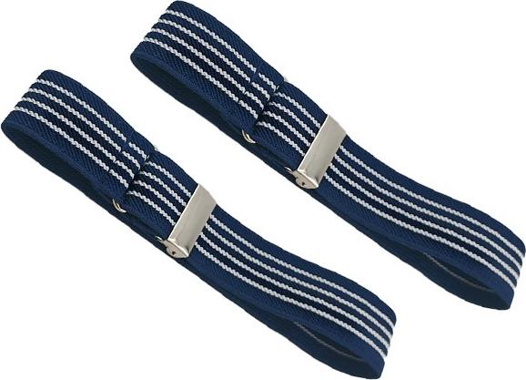 INF Elastische Hemdhalter - Verstellbare Armbänder für Damen und Herren Blau 398454