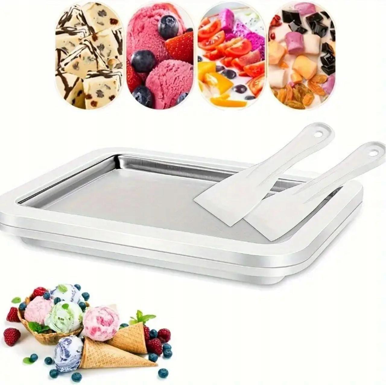 Inna Maschinentablett zur Herstellung von Eiscreme, Thai-Joghurt, kalten Desserts, Spatel