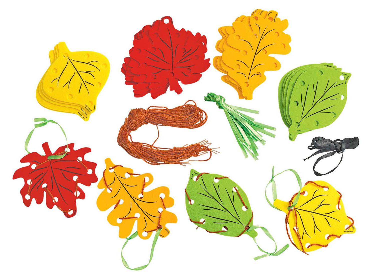 Colorations Flechtblätter Bastelset Herbstdekoration 24-teilig Papier WEAVLEAF