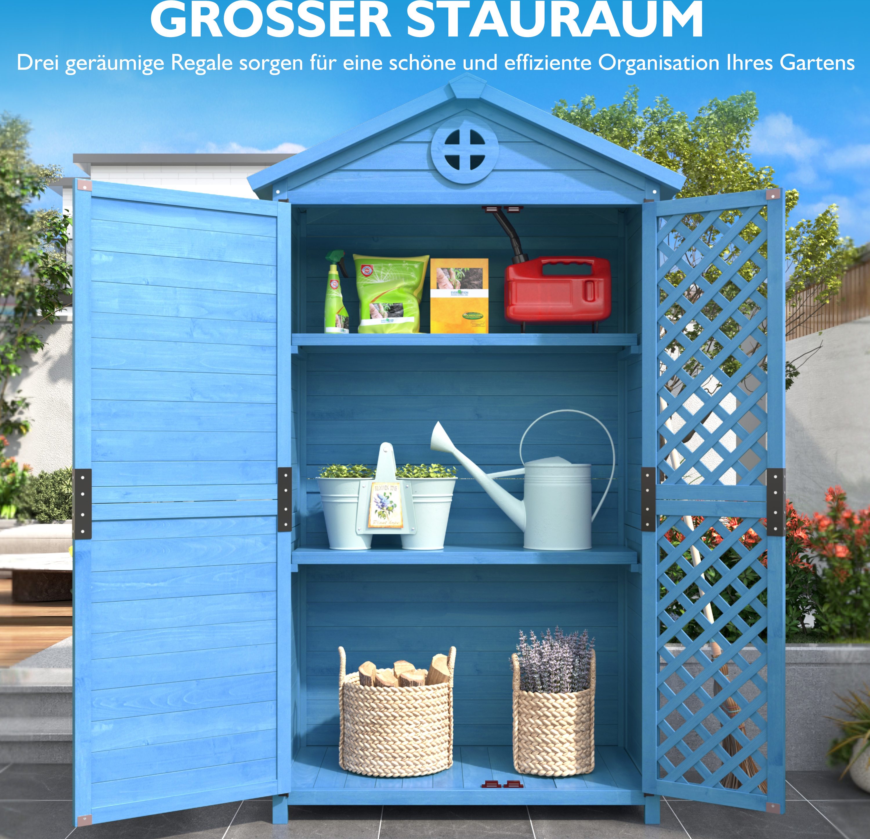 MERAX záhradný prístrešok na náradie vonkajší záhradný prístrešok so strechou odolnou proti poveternostným vplyvom, drevený prístrešok na náradie 90x56,5x175,3cm