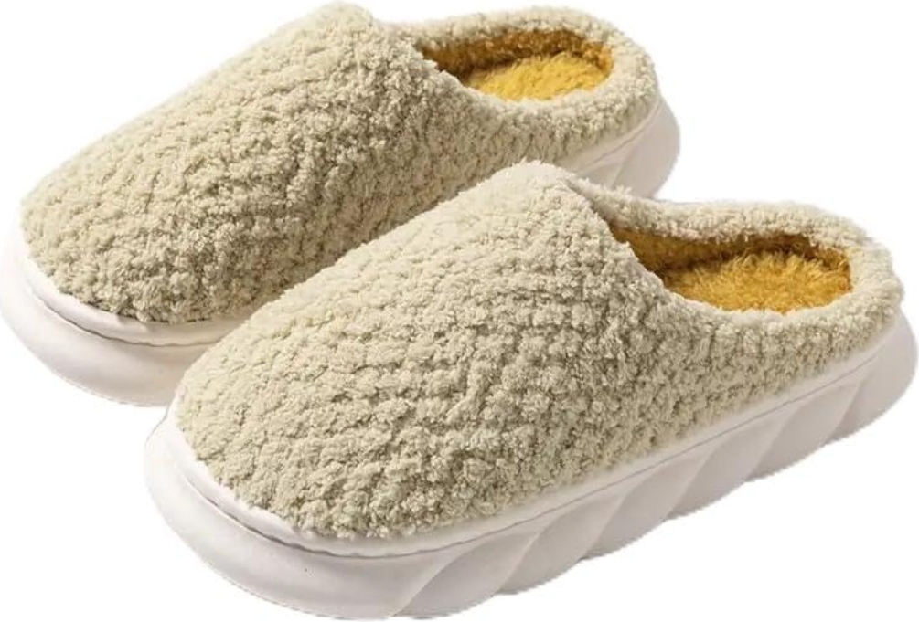 Mormark Winter Hausschuhe für Damen und Herren – Wärmend, Weich, Rutschfest – Perfekt für Kalte Tage – Ideale Isolierung und Komfort - COZYSTEP Senf 36/37