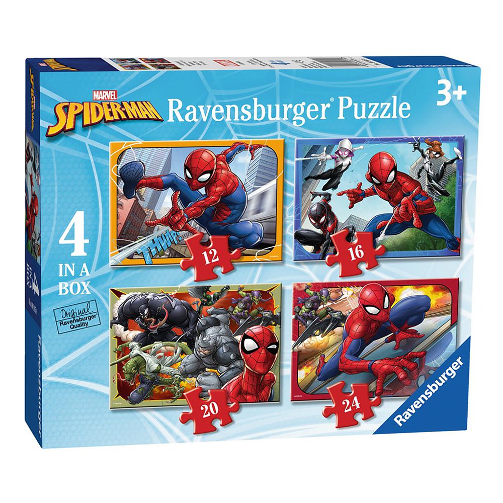 4 in 1 Puzzle Box, Spiderman, Marvel