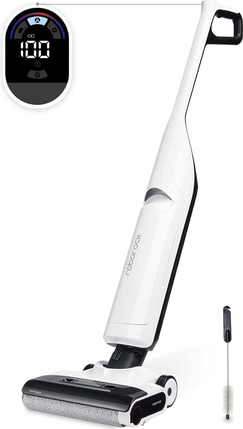 Roborock Flexi Lite vysávač na mokré a suché vysávanie Sušenie horúcim vzduchom, samočistenie, FlatReach, ľahká konštrukcia, nádrž na čerstvú vodu 620 ml, extrémny okraj 1 mm