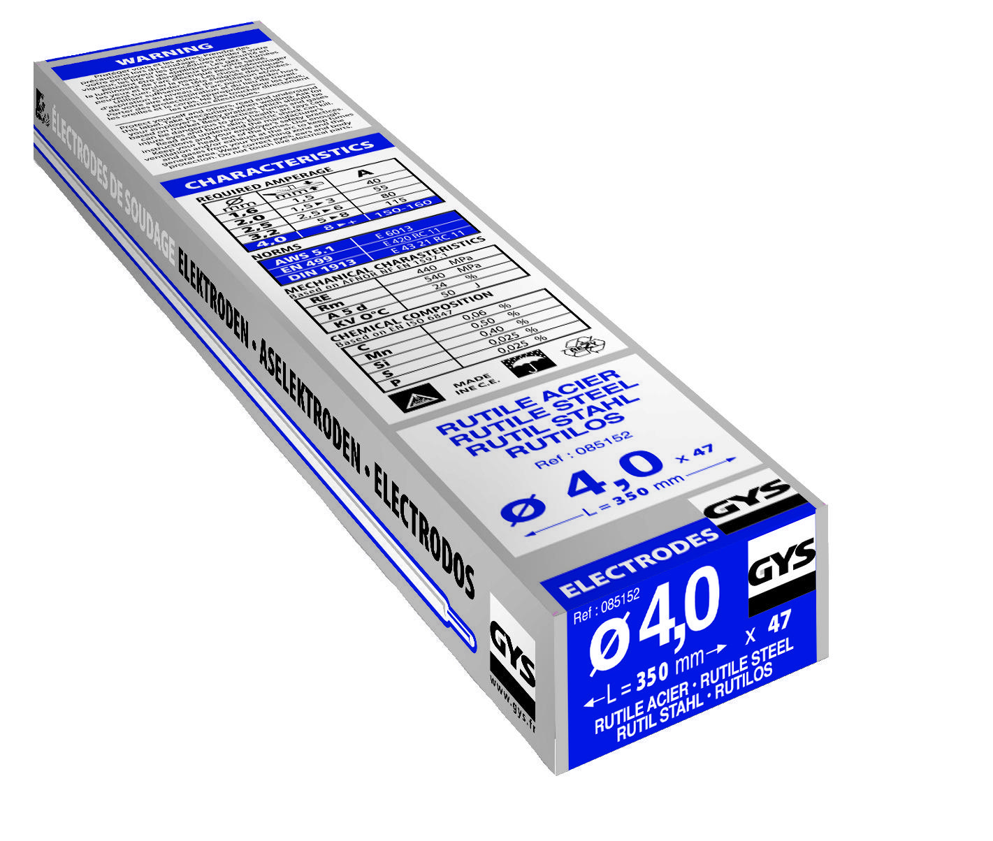 GYS Elektroden Stahl O4,0mm (x47) 85152