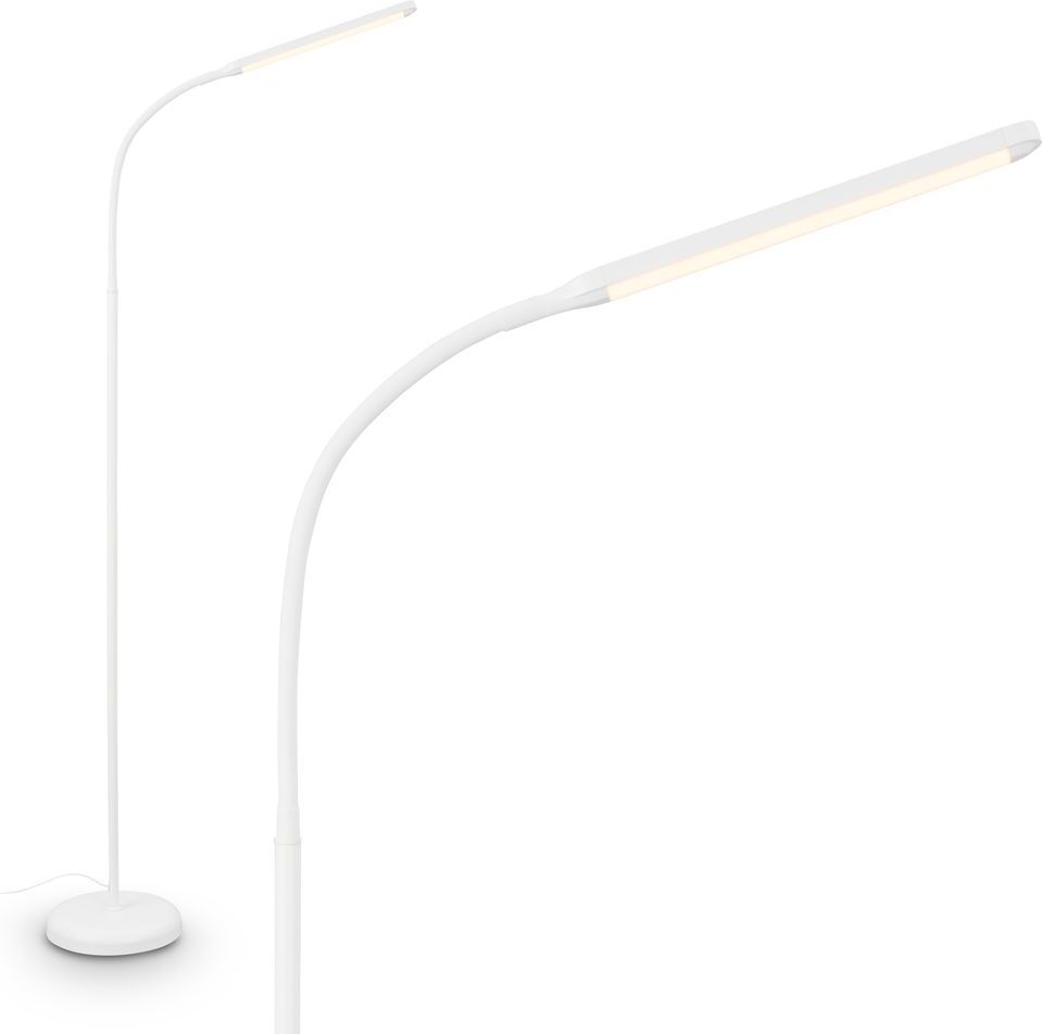 Briloner LED Stehlampe Touch Dimmbar Warmweiß Schwenkbar Leselampe 170cm USB-C Weiß